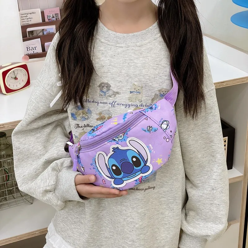Disney Stitch Crossbody Bag, Versatile Waist Bag, Handbag, Cute Cartoon Shoulder Bag, Large Capacity Bag for Going Out