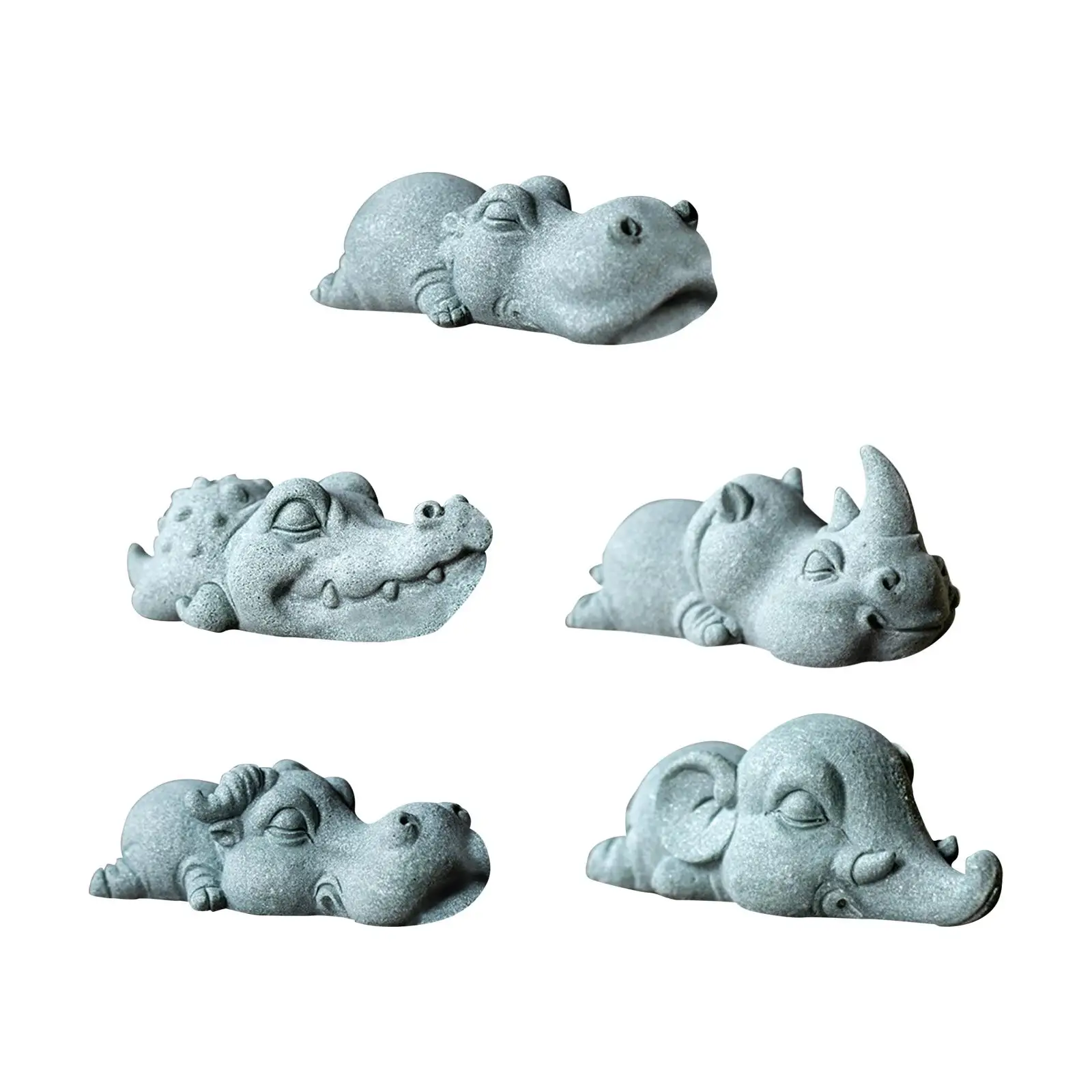 Sandstone Animal Figurine for Tea Pet Display And Terrarium Craft