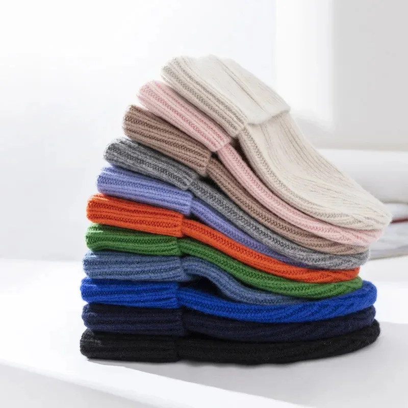 

Wool Beanies Women Knitted Cap Hat Men Winter Warm Bonnet