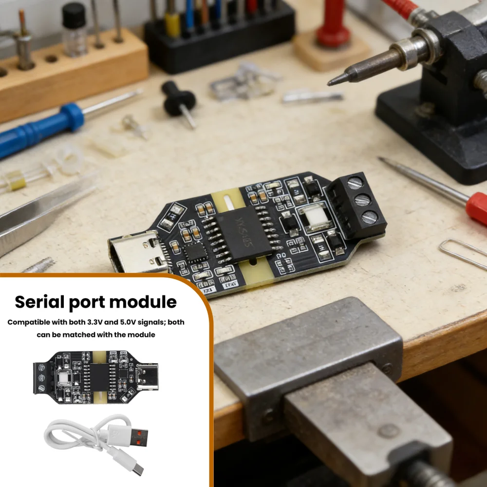 CH343P USB to RS485 Isolator 6Mbps High Speed Communication Module 16KV Isolation Voltage Auto Flow Control Type-C Port
