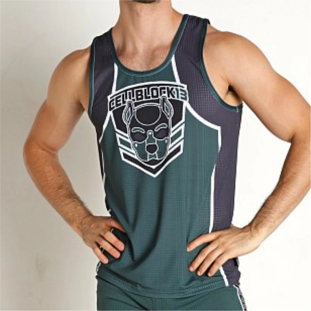 Kennel Club Men\'s Mesh Tank Top Muscle Gym Vest Bodybuilding Sleeveless Shirt Singlets Fitness CB13 Wear Clothing