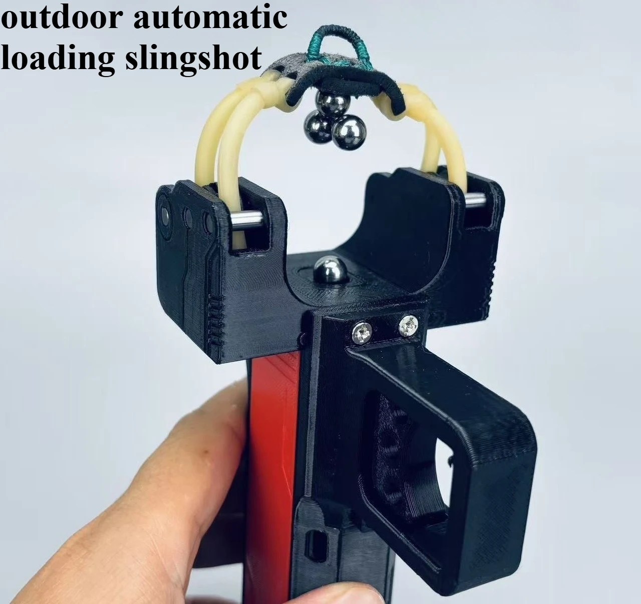 

New creative automatic continuous shooting slingshot 3D printing slingshot automatic bead rapid shooting slingshot