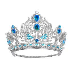 Levery Wedding Crown Bridal Headwear Baroque Zircon Tiaras Birthday Queen Party for Miss Pageant