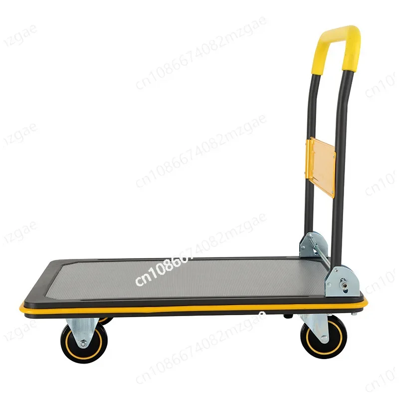 Hand Trolley Outdoor Moving Cart TB150-DX  150kg Heavy Duty Warehouse Foldable Platform Yellow