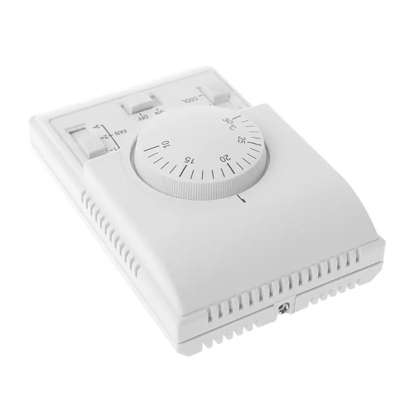 220V Room Mechanical Thermostat Control Air Conditioner Fan Coil Temperature Controller Energy Saving