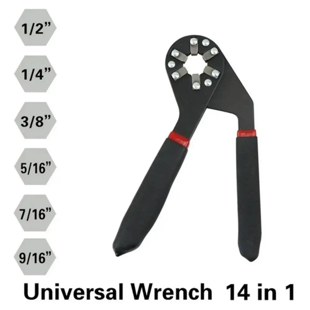 

6/8 Inch Outer Hexagonal Wrench Clampable Efficient Movable Hexagonal Spanner Multi-purpose Anti Slip Handle Magic Wrench