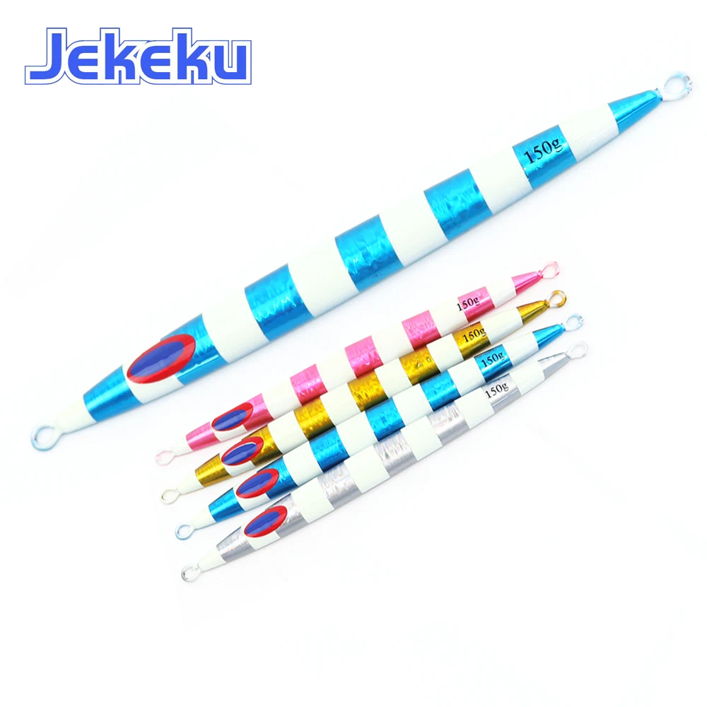 JEKEKU NEW 25pcs Matel Slow Jigging Spoon Lure 100g Sea Fishing Lure Artificial Bait Fishing Tackle