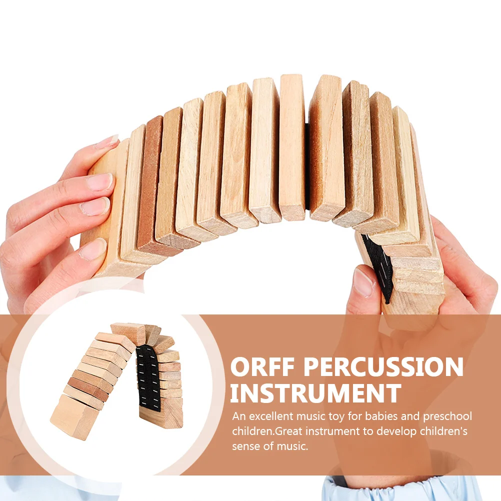 

Wooden Serpentine Teeth Toy Simple Design Smooth Edges Kids Educational Plaything Musical Instrument Preschool Children