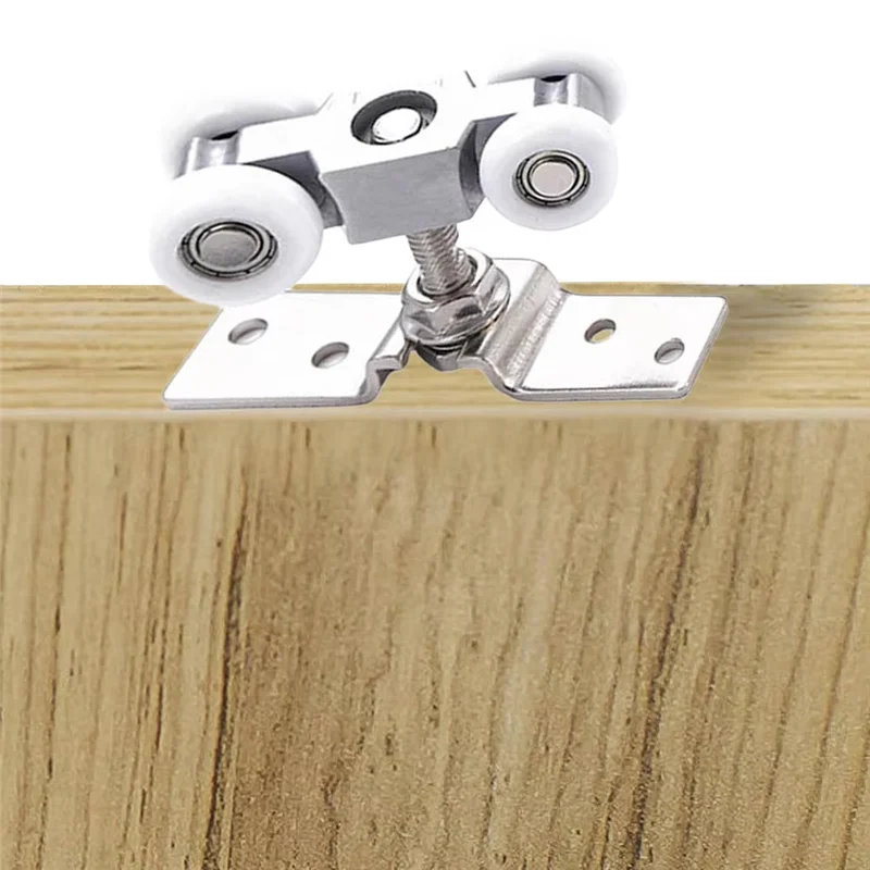 

A77Q-Роликовая фурнитура для раздвижных дверей, шкив для раздвижной двери, 4-колесный шкив для подвесной двери, бесшумное нейлоновое колесо