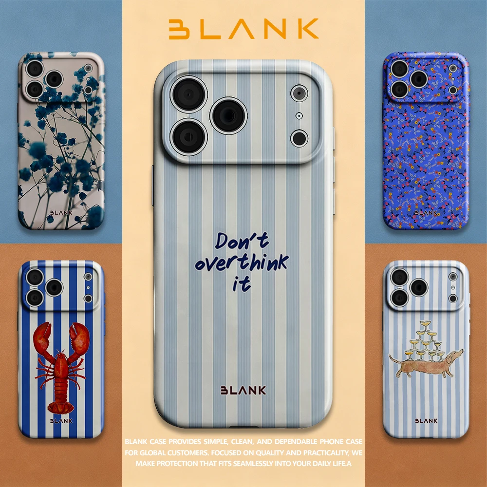 Coque antichoc fine Coastal Stripes Mindfulness pour iPhone 17 16 15 14 13 12 Pro Max, compatible avec coque Air iPhone, modèle vierge
