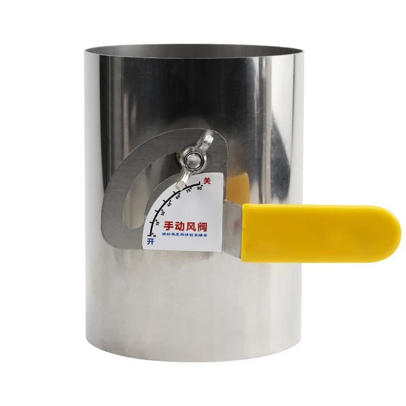 

304 stainless steel manual air valve, round ventilation and high temperature 316 closed valve handle butterfly valve round pipe