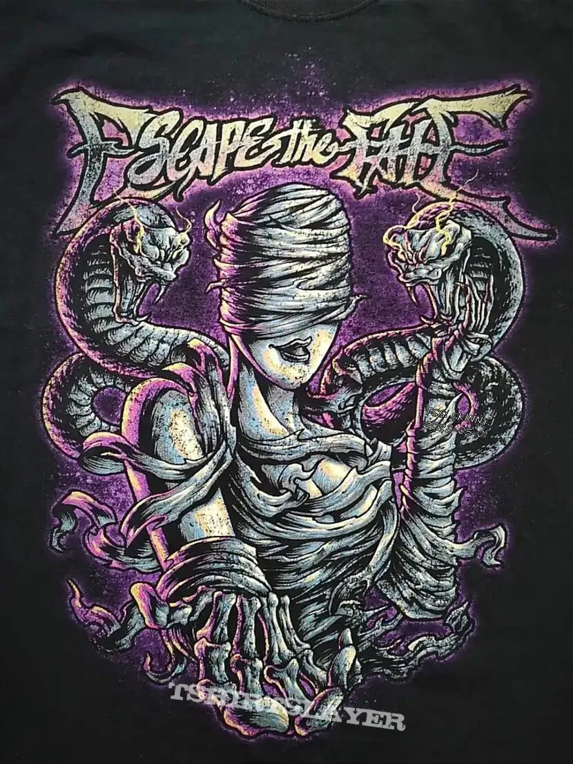 VTG Escape The Fate Band Black Short Sleeve S to 5XL Tee Shirt