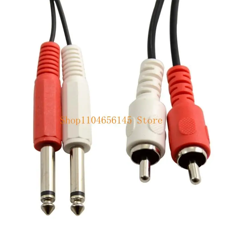 652F RCA to 1/4 Cable, Dual-1/4 inch 6.35 to Dual RCA Stereo Interconnect Cable