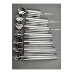 200pcs 25mm dental Empty Aluminum Cartridges Tube With Cover Caps Flexible Valplast resin dental materials