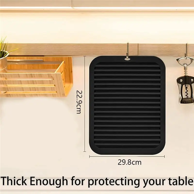 *N21R 4 Pack Silicone Trivet Mats, Silicone Pot Holders for Kitchen Counter, Heat Resistant, Anti Slip, Easy to Wash and Dry