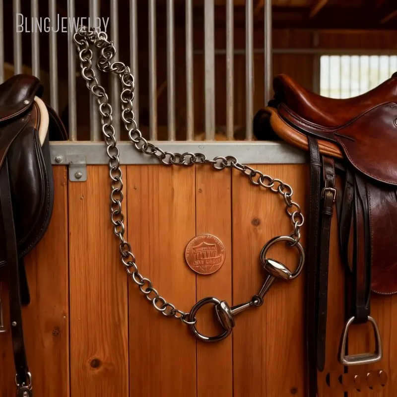 

10Pcs Black Snaffle Bit Gunmetal Chain Equestrian Necklace Horsebit Horse Women Jewelry