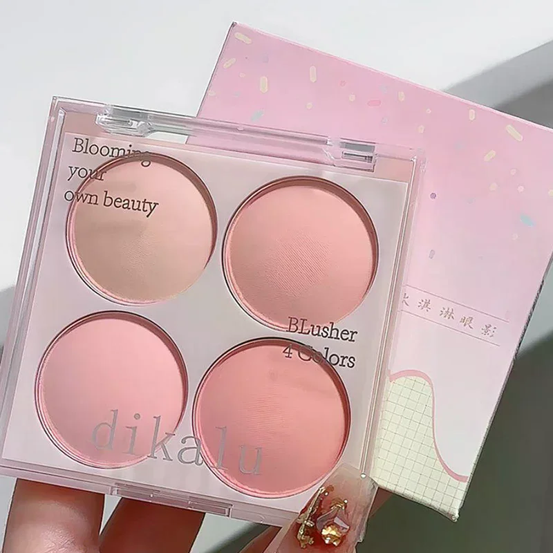 ชุดแป้งบลัชออนเนื้อแมท 4 สี - โทนสีอบอุ่นหวาน แต่งหน้าบนใบหน้า บริเวณแก้ม ให้ความสดใส เครื่องสำอางสำหรับเพิ่มความงามให้ใบหน้า