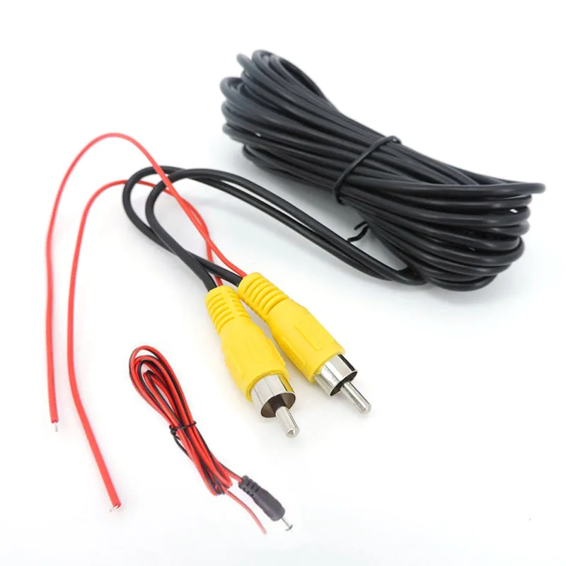 6/10/15M RCA male Video Cable For Car Rear View Reverse Camera AV Extension Wire connector Backup Car Multimedia Monitor wire a1