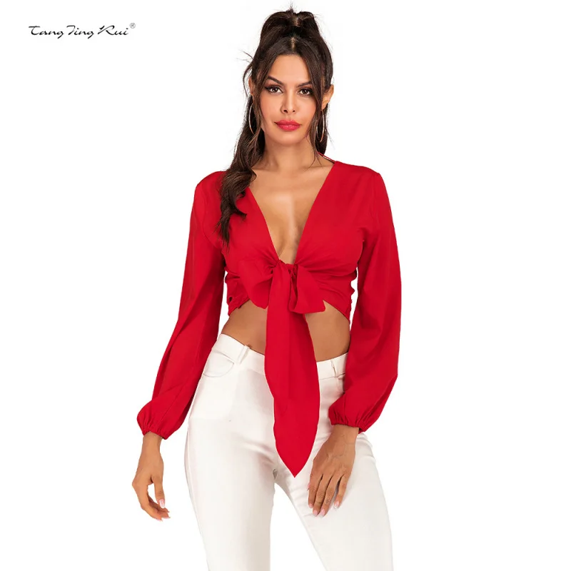 

Summer New Arrival New Style European and American Women's Fashion Personality Short Tube Top Solid Color Women's Shirt JR3