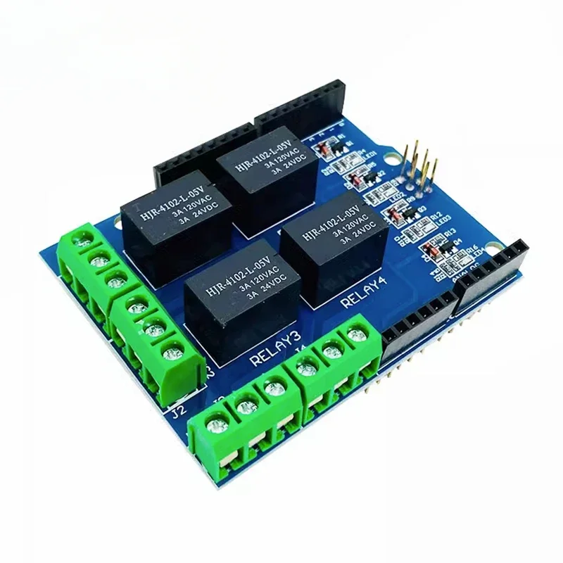 10PCS 5V 4 Channel Relay Shield Module  UNO R3 ARM PIC AVR DSP Electronic 4 Way Four Channel Relay Control Expansion Board