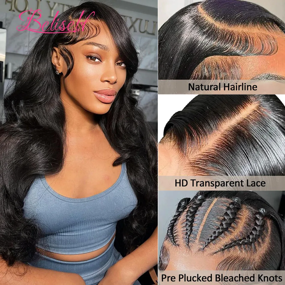 Wig renda depan 13x6 HD Wig renda Tubuh gelombang HD Wig tanpa lem rambut manusia 13x6 Wig rambut manusia siap dipakai peri