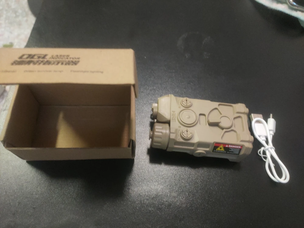 ไฟเลเซอร์ OGL วัสดุไนลอน กล่องเลเซอร์ขนาดเล็ก ไฟฉายอินฟราเรดสำหรับกิจกรรมกลางแจ้ง ไฟฉายสีเขียว