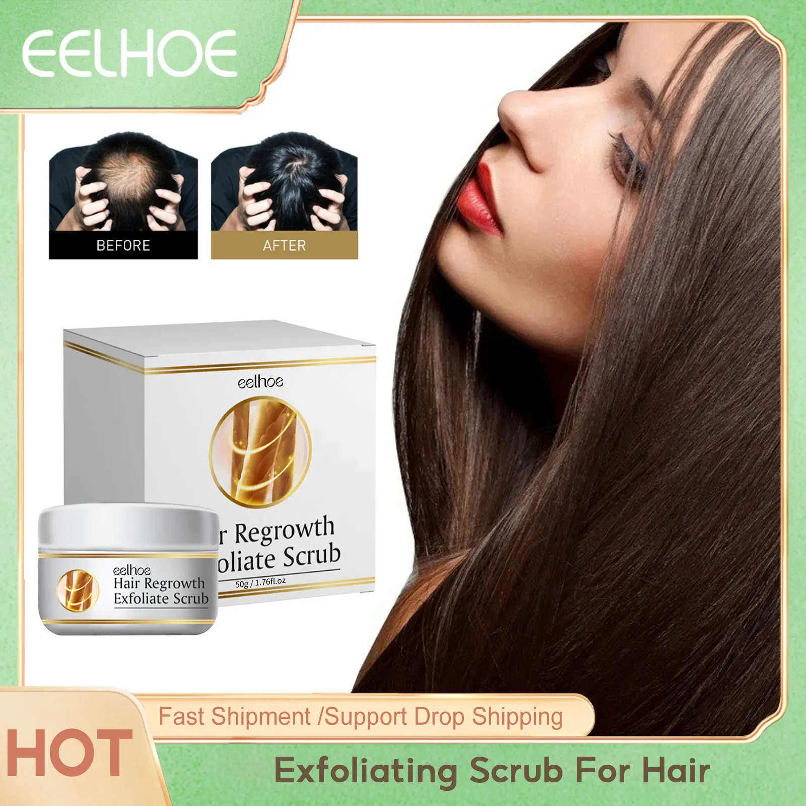 Scalp Cleansing Scrub Remove Dandruff Oil Follicle Treatment Roots Moisturizing Thickening Repair Damaged Frizzy Removal Product