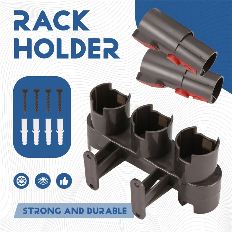 9M-Accessory Holder With 2Pcs/Set Adapters For Dyson V6 V7 V8 V10 V11 Vacuum Cleaner Attachment Holder Docking Station