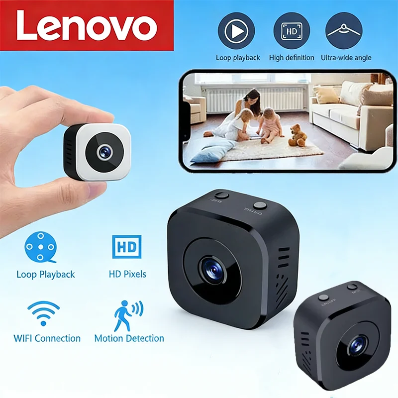 Lenovo 1080P HD WiFi Surveillance Mini Security Camera with Two-Way Audio Motion Detection And Infrared Night Vision Cam New