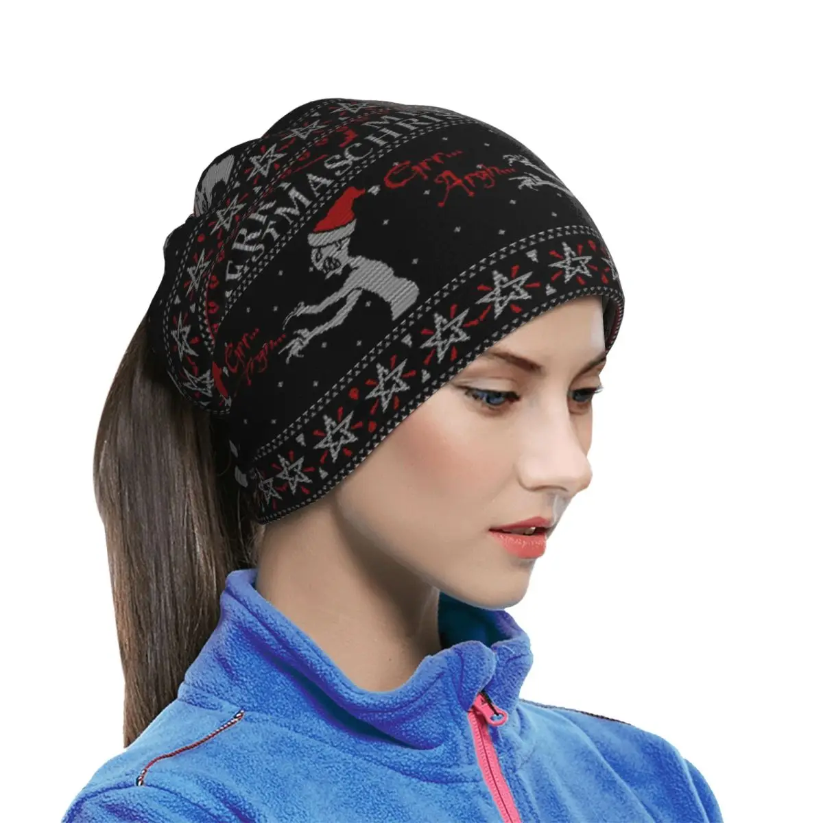 Buffy Vampire Slayer Christmas Ugly Sweater Multifunctional Elastic Neck Gaiter Dust Proof Face Cover Bandana Unisex Motorcycle