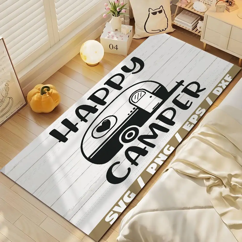 

Floor Mat Printed Large Carpets Room And Bedroom Carpets Bathroom Anti Slip Happy Campers Welcome PolymerDoor MATS Small Carpe
