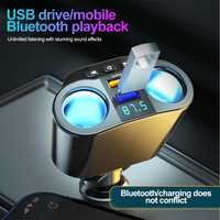 Bluetooth 5.3 FM Transmitter Dual USB Quick Charge Adapter for Car Charger 12V/24V Car Cigarette Lighter Splitter Socket