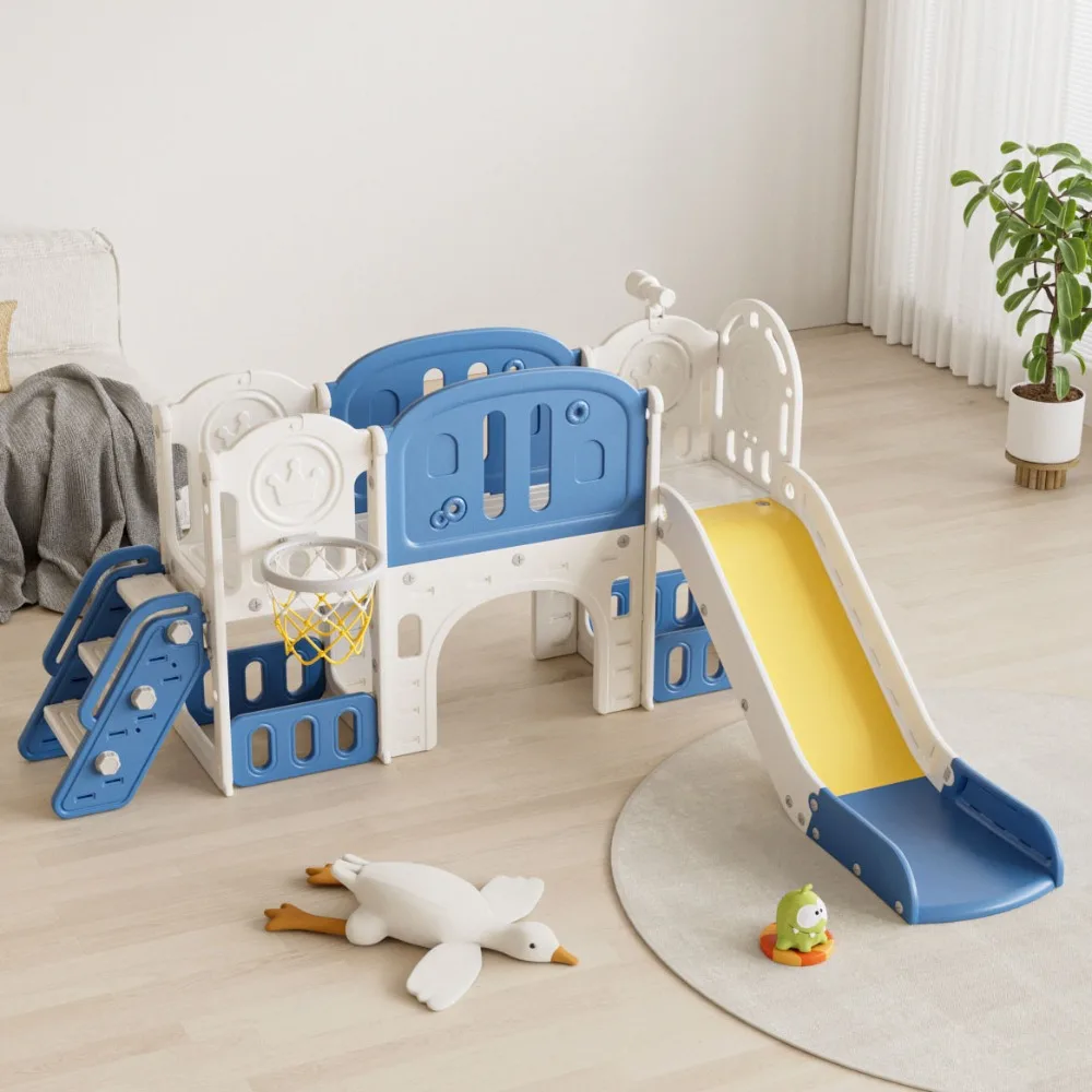 Juego de Columpios y Tobogán Interior para Niños, Juguete Multifuncional para Bebés y Niños Pequeños, Parque Infantil para el Hogar