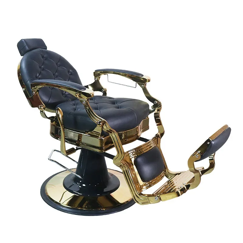 Barber Chair Men's Hair Salon Chair Retro Oil Head Down Barber Shop Chair Hair Cutting Stool Hair Salon