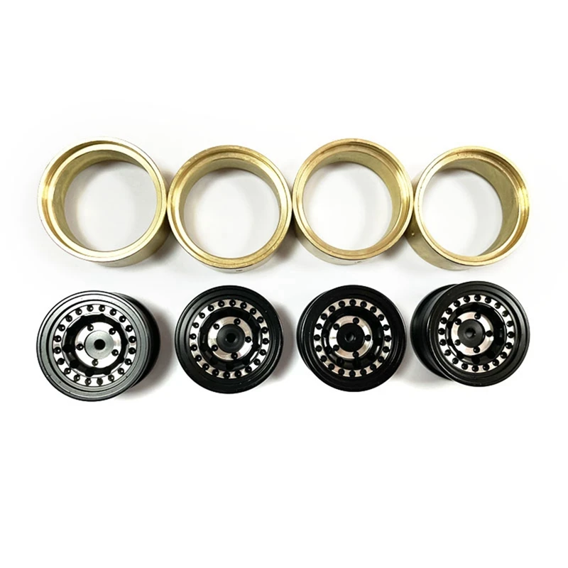 60Mm 368G 1.3Inch Beadlock Wheel Tire With Brass Ring For 1/24 RC Crawler Car Axial SCX24 FMS FCX24 Enduro24 Upgrades