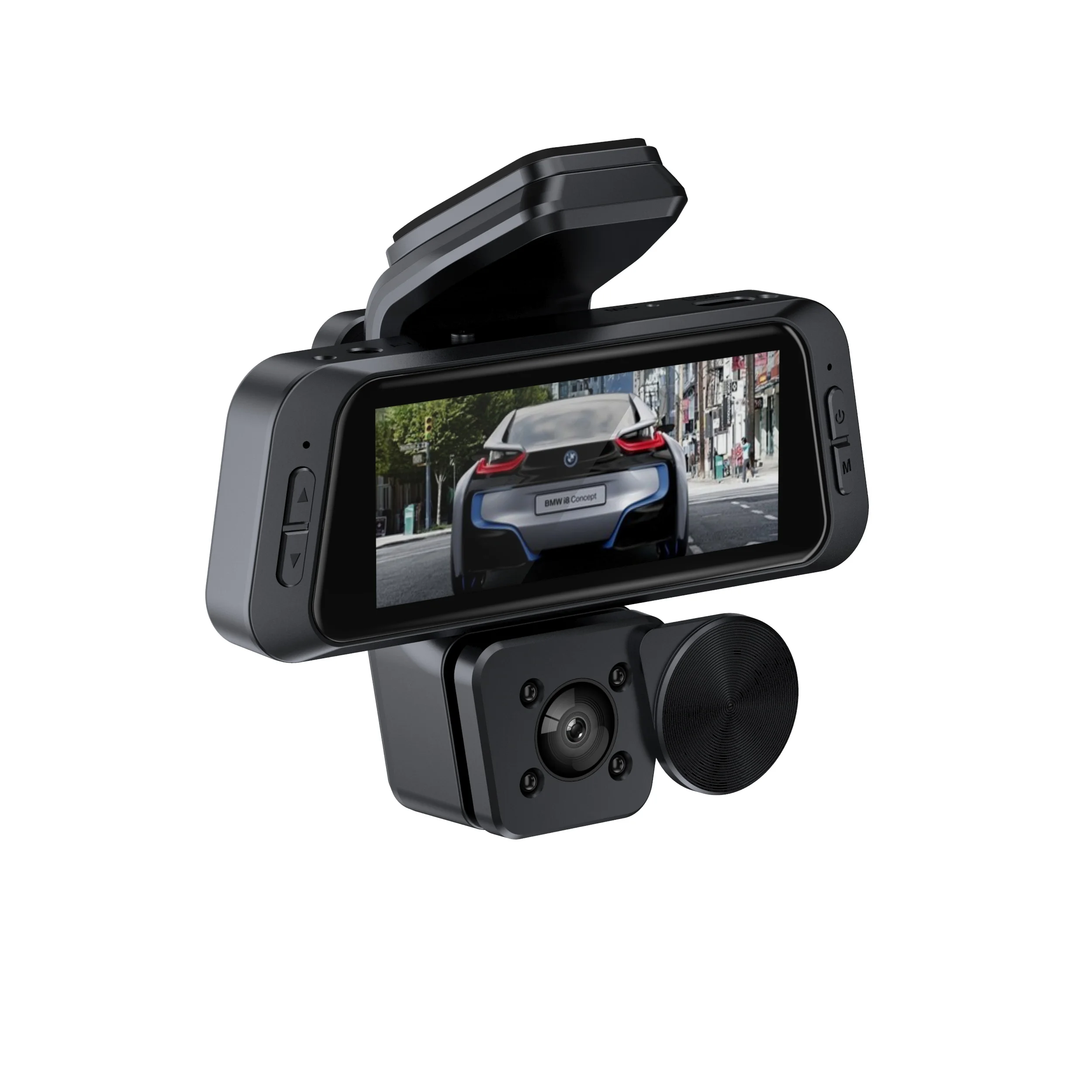 3 Inch WiFi Dash Cam 3 Channel 1080P HD G Sensor Loop Recording Night Vision Car DVR