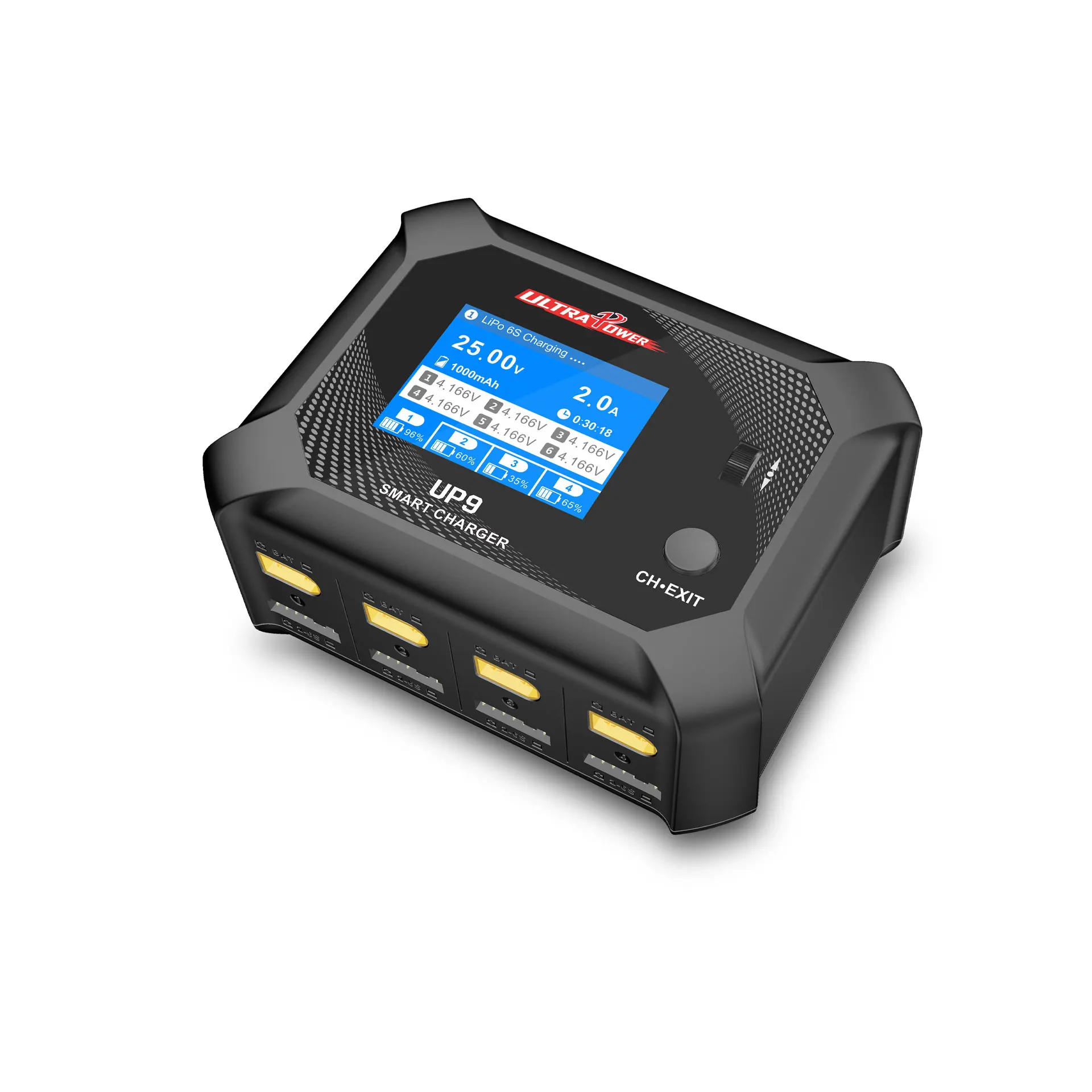 Ultra Power UP9 4Channels Smart Blance Charger Discharger for 1-6S LiPo/LiHV/LiIon/LiFe Battery AC 100-240V DC 11-18V