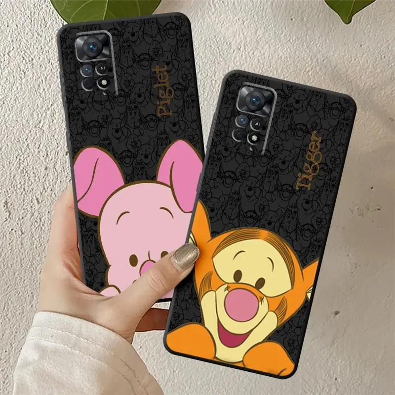 Donkey Piglet Tiger Pooh Family Phone Case for Xiaomi Redmi Note 13 12 11 Pro Plus 12S 10 10S 9 9S 9T 8 8T NFC Silicone Cover