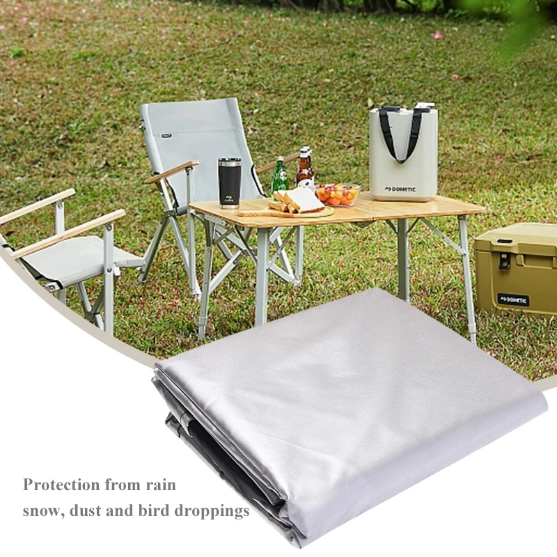 Imagem -05 - Impermeável Prata Outdoor Garden Cover Tabela Pátio e Cadeiras Cover Dustproof ao ar Livre Jardim Supplies 150*150*75cm