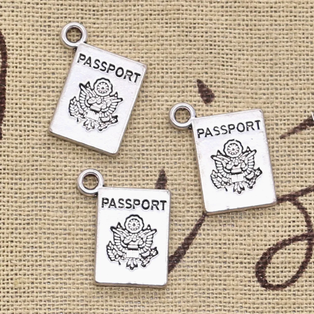 10 sztuk Charms książki paszport 18x14mm Antique Making wisiorek fit, w stylu Vintage tybetański brąz srebrny kolor, ręcznie robiona biżuteria DIY