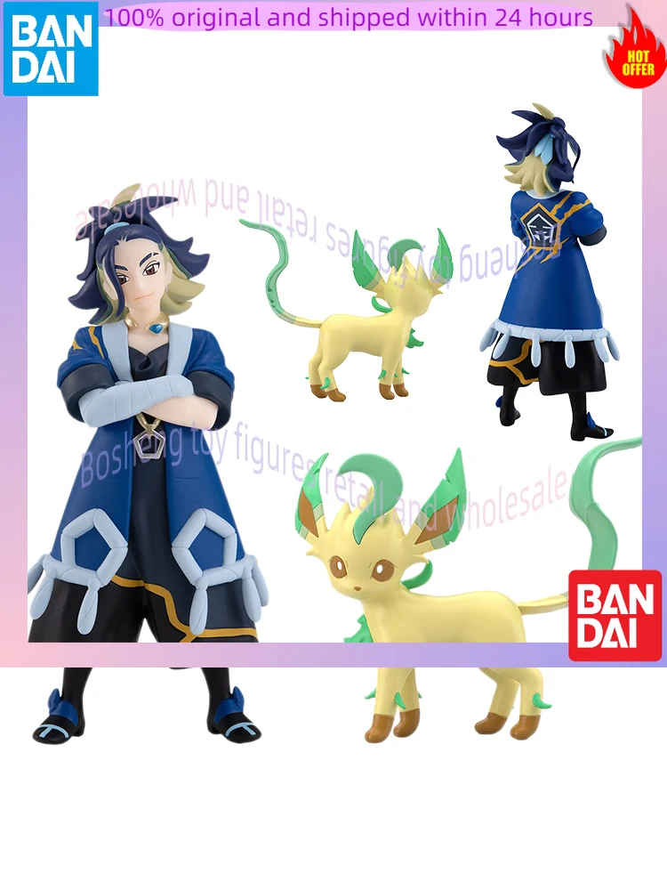 original-bandai-pokemon-scale-world-hisui-region-adaman-leafeon-anime-collectible-pokemon-model-toys-gifts-figures-in-stock