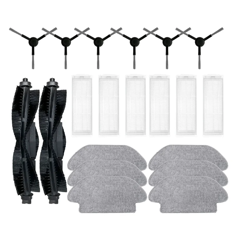 ABUD-untuk Ilife A11 Robot Penyedot Debu Aksesori Suku Cadang Pengganti Sikat Sisi Utama Filter Hepa Penutup Sikat Kain Pel