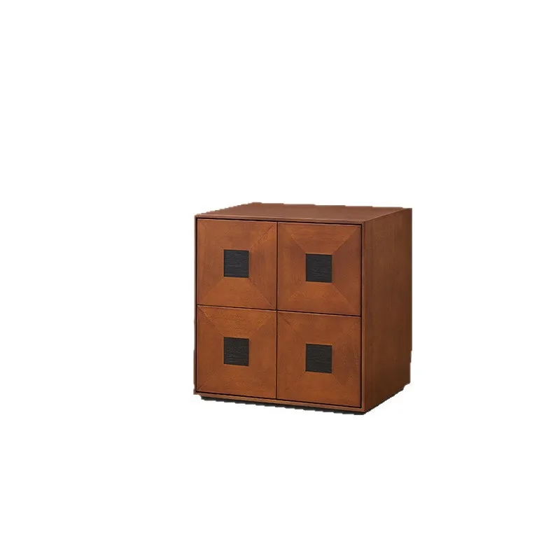 Bedside table medium antique solid wood retro card door cabinet household living room side bedroom storage cabinet