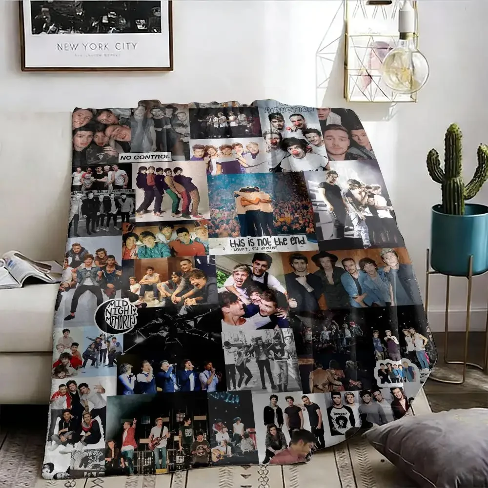 Band O-One Direction Throw Summer Lightweight Flannel Blanket Soft Breathable AC Throw for Sofa Bed Travel Cozy Nap