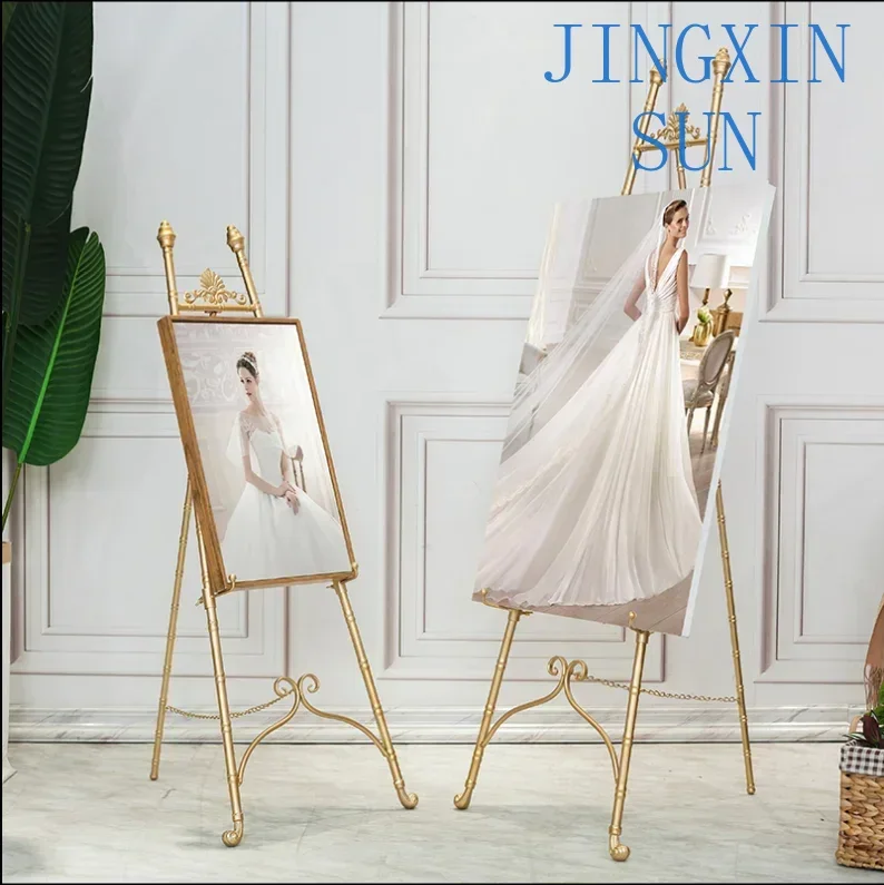 high-quality European style iron art photo frame, display stand, newspaper stand, photo shelf, wedding easelmultifun