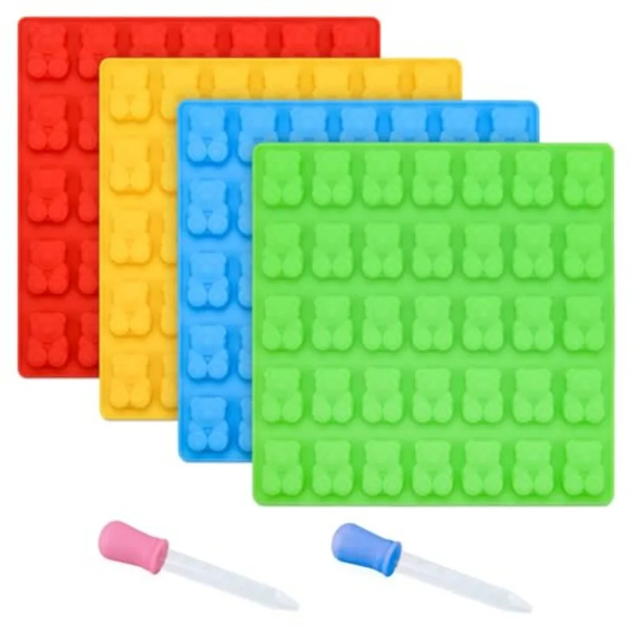 

Gummy Bear Molds Candy Molds 1 Ih Gummy Molds Bear Large Chocolate Molds Silicone 4 Pack LFGB Pih Test Approved Best Food Grade