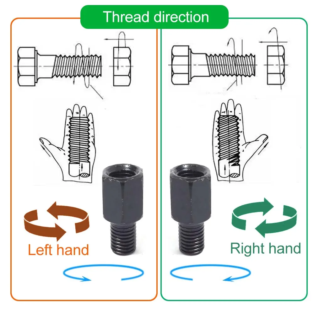 Motorcycle Mirror Adapters for M10 and M8 Rearview Mirrors