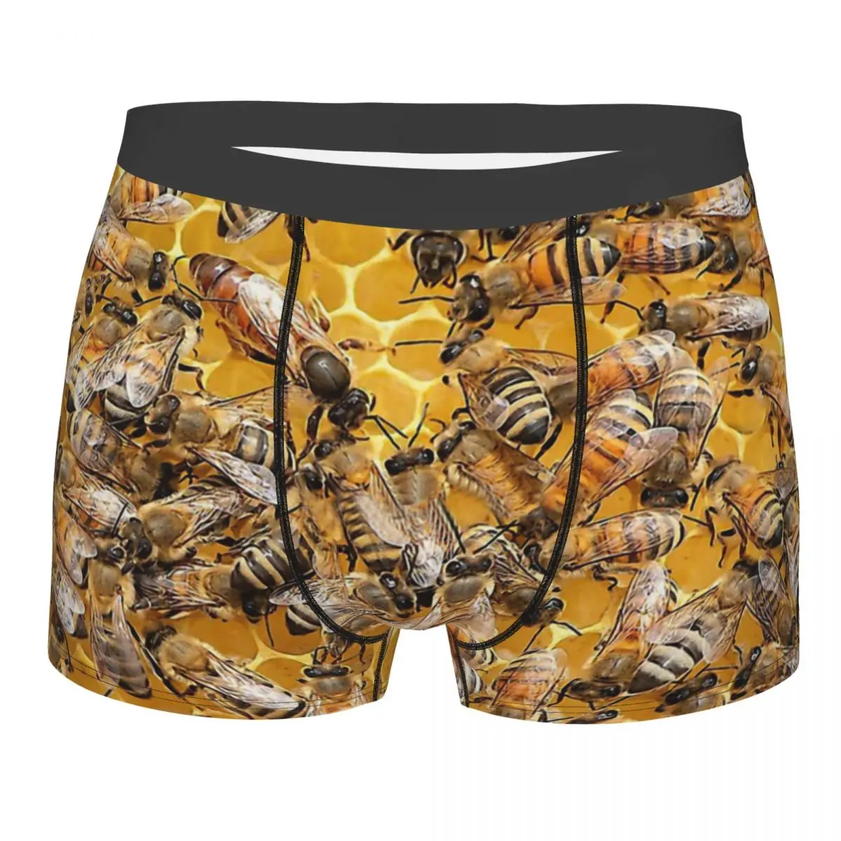 Honey Bees Underpants Breathbale Panties Man Underwear Ventilate Shorts Boxer Briefs