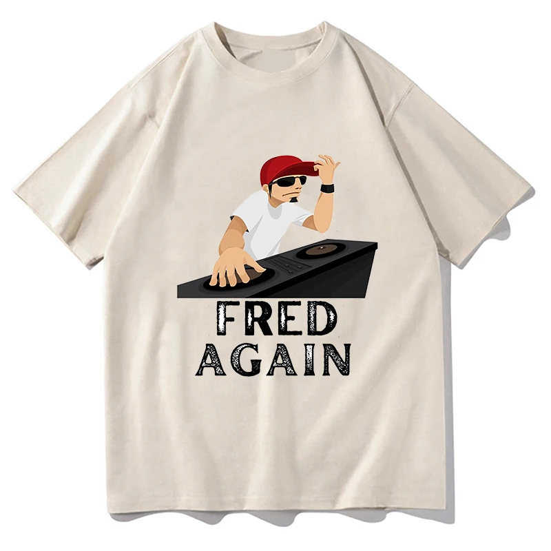 Pure Cotton Tops Tee Shirt Tops Novelty Fred Again Ten Days T-Shirt Men Round Collar Pure Cotton T Shirt Oversized Short Sleeve