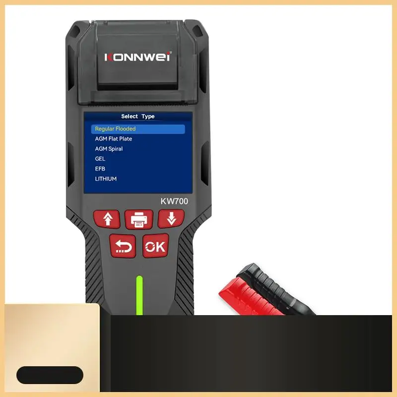 KONNWEI Battery Tester 12V 24V KW700 10-2000CCA With Printer Cranking Charging Test Tools Battery Test Diagnostic Tool-N30R